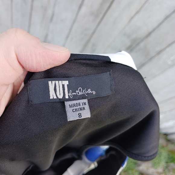 Kut From The Kloth Womens Sz 8 Floral Mini V-back Shift Dress Short Sleeve - Picture 6 of 6